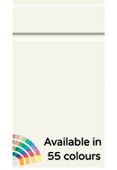 A plain beige Bella Knebworth sample door for style reference, with a handleless design.