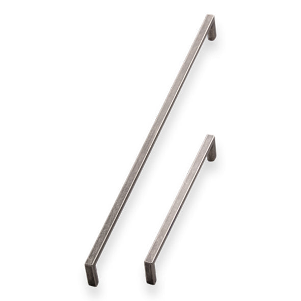 A collection of kitchen door handles available in a range of sizes and finishes.
