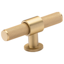 Belgravia T-Bar Knob Kitchen Handle | Satin Brass Lacquered