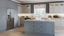 Bella Aldridge kitchen door in Supermatt  Denim and SuperMatt Dove Grey finish