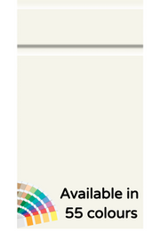A plain beige Bella Knebworth sample door for style reference, with a handleless design.