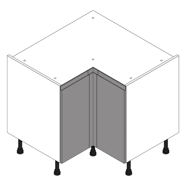 Jayline Doors | Supergloss White | 950 x 950 L-Shape Corner Base J-Pull Unit
