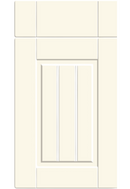 White cabinet door with a vertical stripe design on a white background