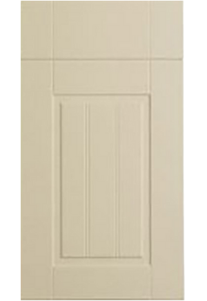 Beige cabinet door with a subtle pattern on a white background