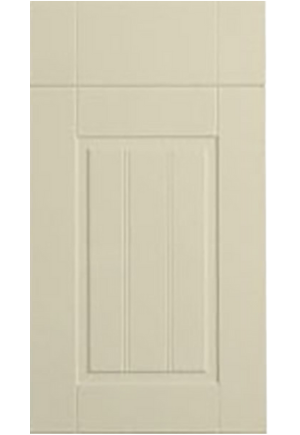 Beige cabinet door with a subtle pattern on a white background