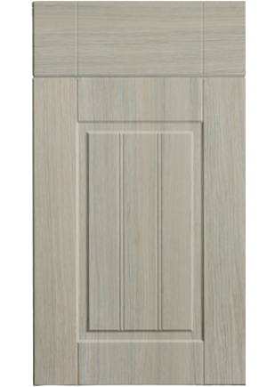 Wooden cabinet door with a horizontal grain pattern on a white background