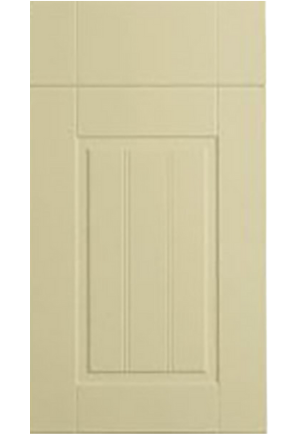 Beige cabinet door with a subtle pattern on a white background