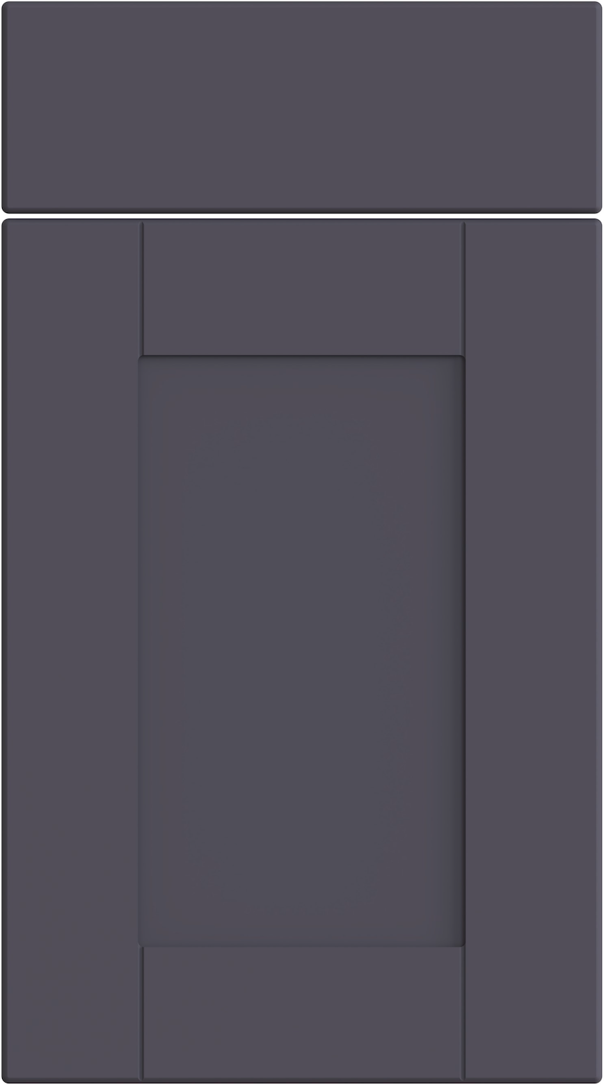 Supermatt Indigo Blue classic shaker style cabinet door