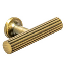 Strand T-Knob Kitchen Handle | Aged Brass