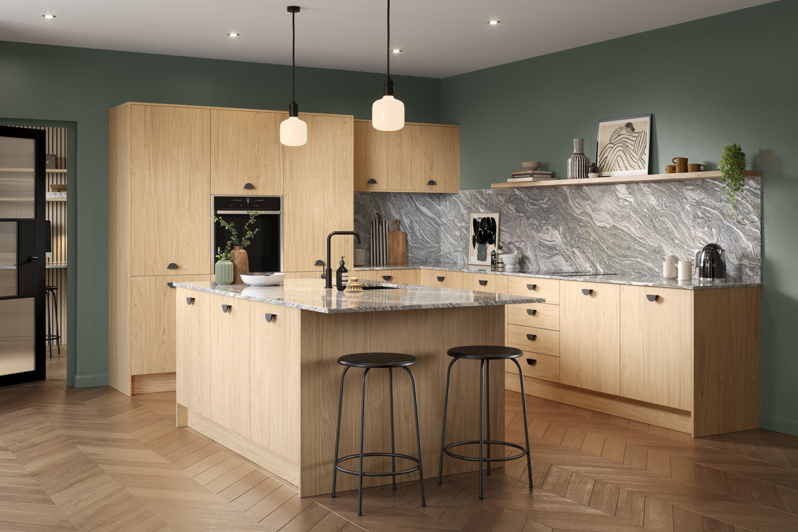 Valore Slab Door | Light Natural Casella Oak