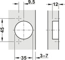 Metalla 540 - 110 Degree Soft Close Hinge & Plate