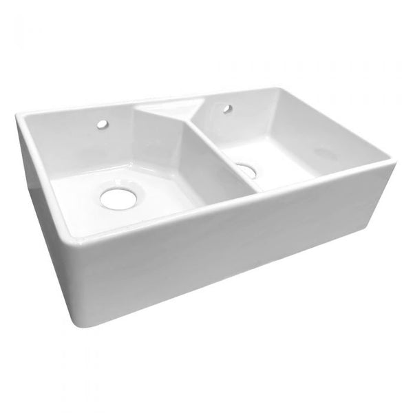 Reginox | Dublin | Ceramic White | Double Bowl Butler Sink