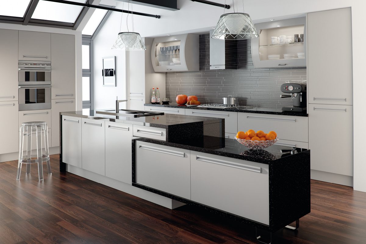 Bella Venice kitchen door in Matt Dove Grey finish