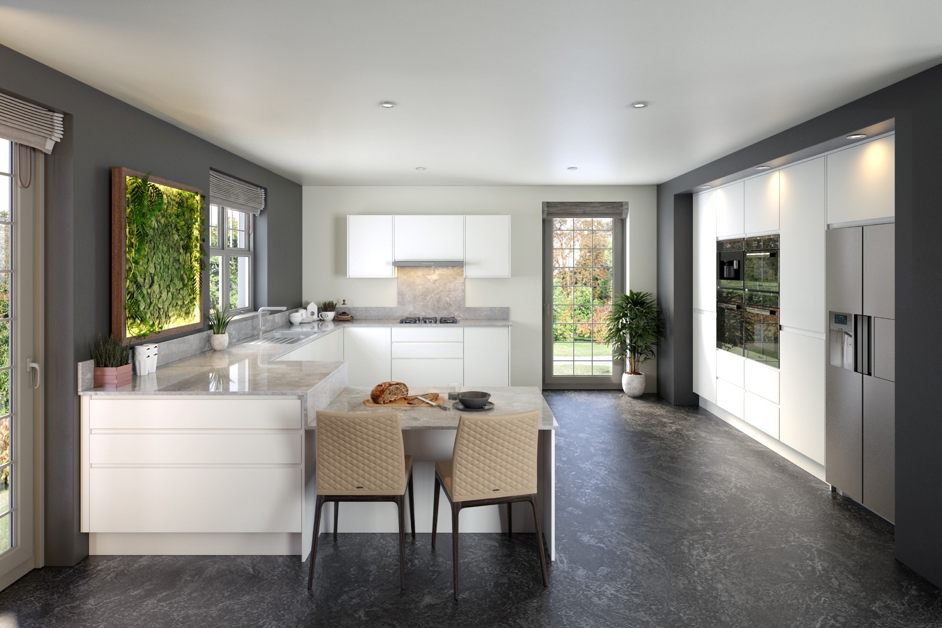 Jayline supermatt white kitchen