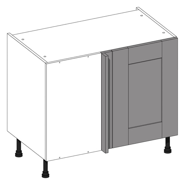 Wilton Oakgrain Graphite | Dust Grey Blind Corner Base Cabinet (Left) | 1000mm