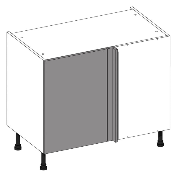 Firbeck Supergloss Dust Grey | Light Grey Blind Corner Base Cabinet (Right) | 1000mm