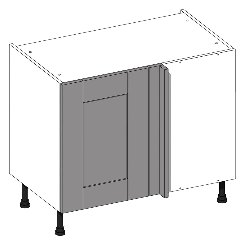 Wilton Oakgrain Graphite | White Blind Corner Base Cabinet (Right) | 1000mm