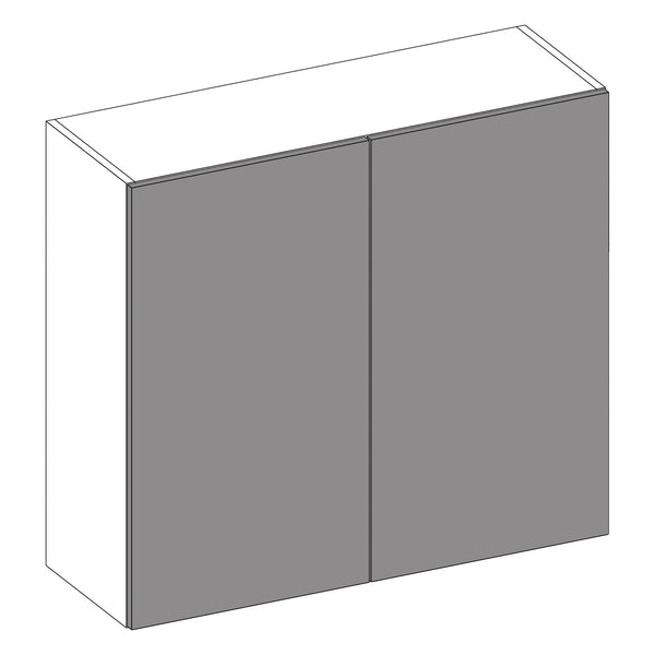 Firbeck Supergloss White | Light Grey Tall Wall Cabinet | 1000mm