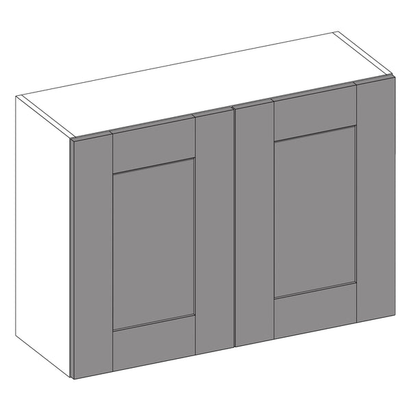 Wilton Oakgrain Graphite | White Wall Cabinet | 1000mm