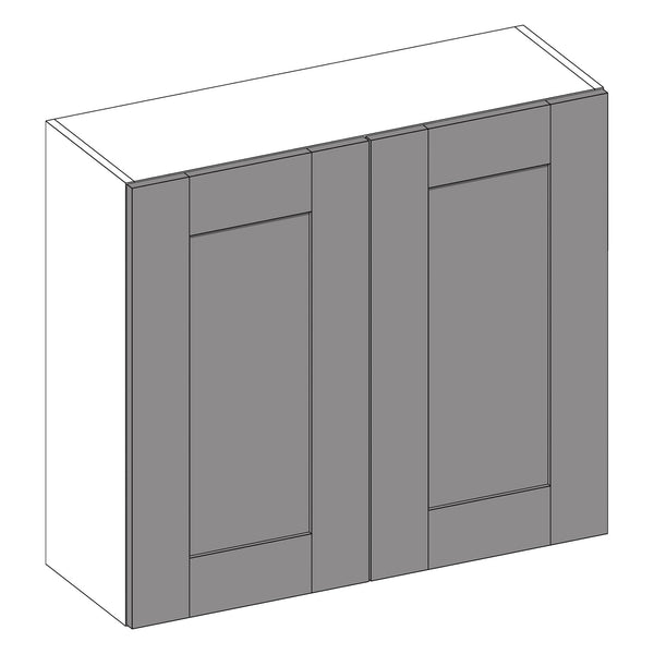 Wilton Oakgrain Graphite | Light Grey Tall Wall Cabinet | 1000mm