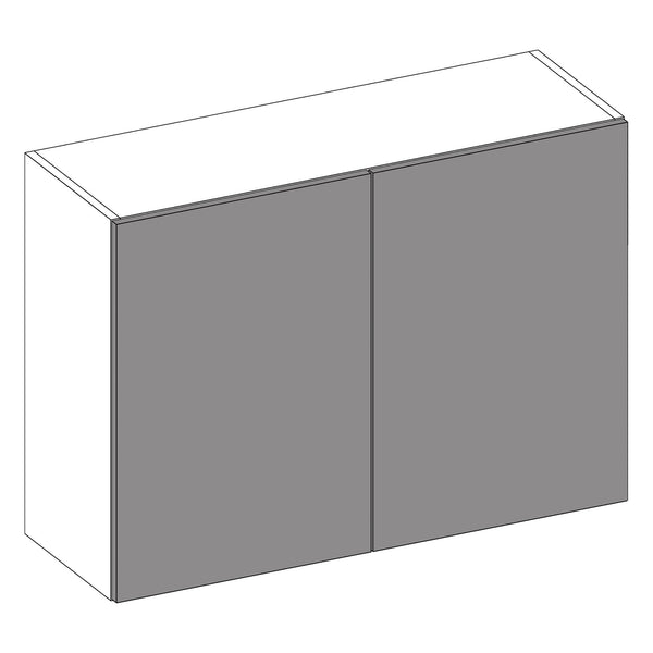 Firbeck Supergloss White | Light Grey Wall Cabinet | 1000mm