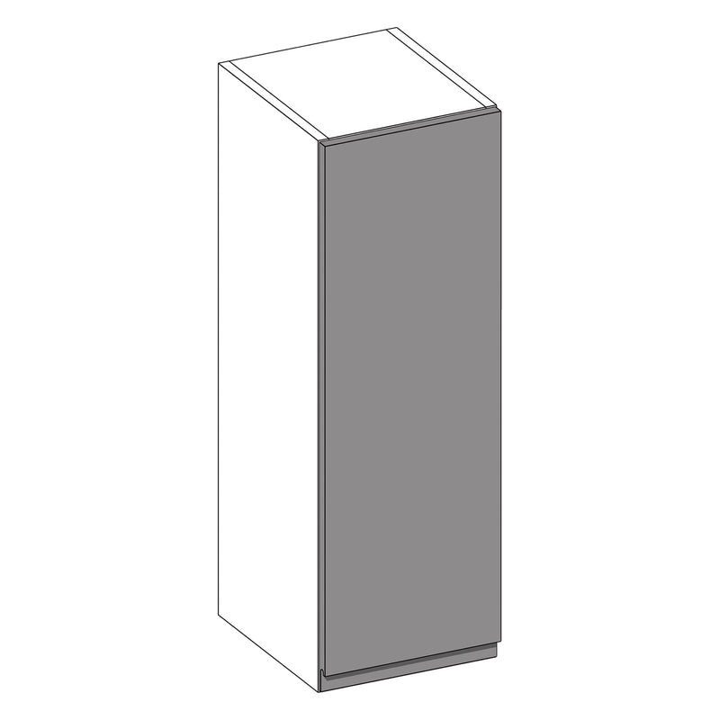 Jayline Supergloss Graphite | Light Grey Tall Wall Cabinet | 300mm