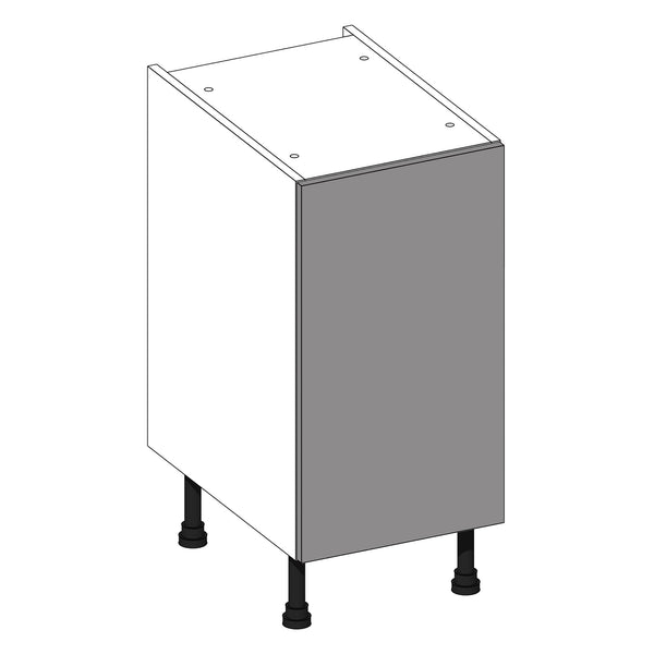 Firbeck Supergloss Dust Grey | White Base Cabinet | 400mm