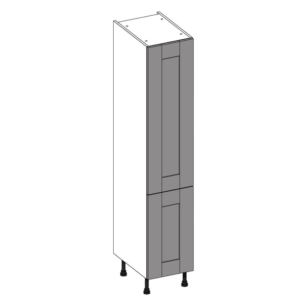 Wilton Oakgrain Graphite | Light Grey Larder Cabinet | 400mm