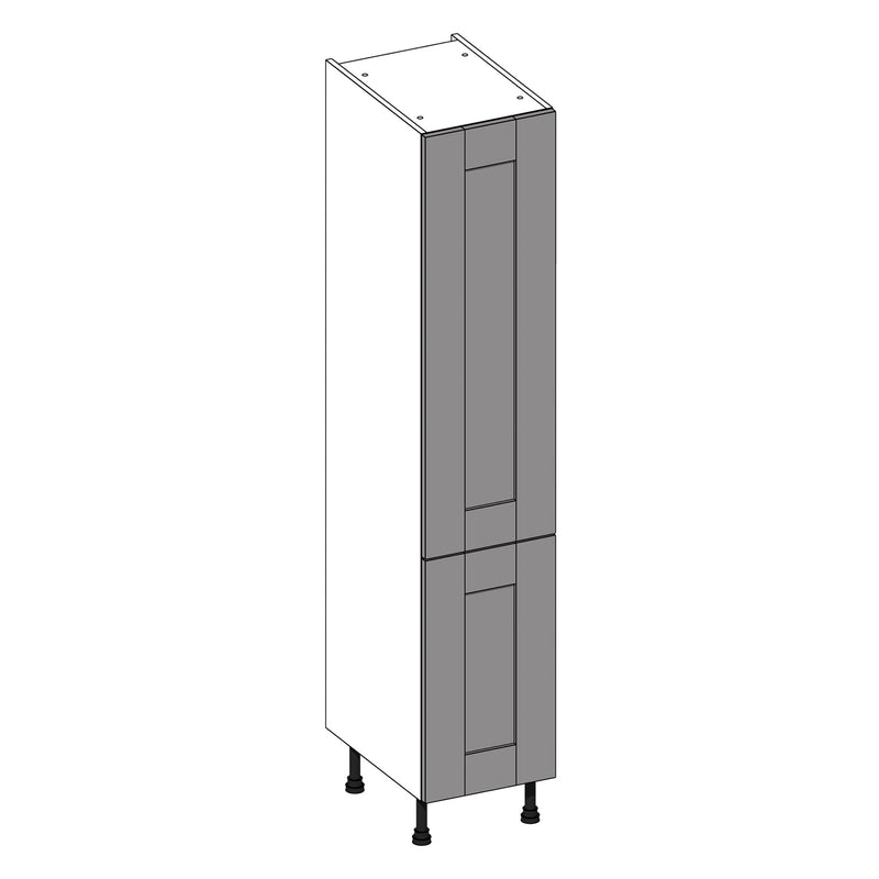 Wilton Oakgrain Graphite | Light Grey Larder Cabinet | 400mm