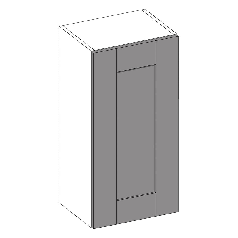 Wilton Oakgrain Graphite | Light Grey Tall Wall Cabinet | 450mm (MTO)