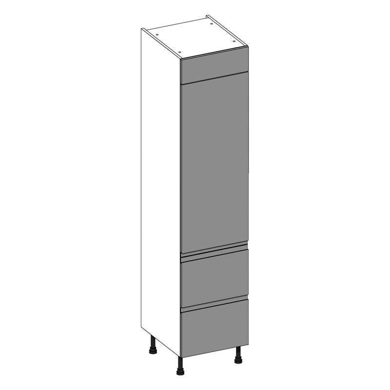 Jayline Supermatt Graphite | Light Grey Tall Larder With Drawers | 500mm