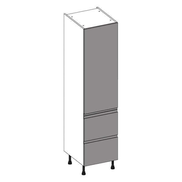 Jayline Supergloss Cashmere | Dust Grey Larder With Drawers | 500mm