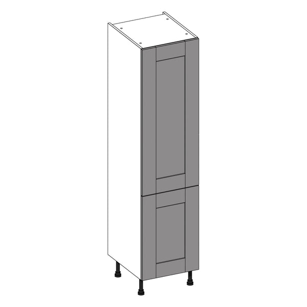 Wilton Oakgrain White | Anthracite Larder Cabinet | 500mm