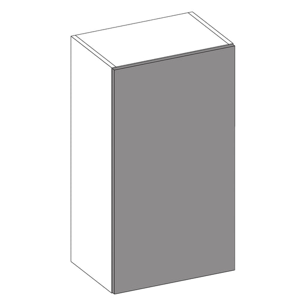 Firbeck Supergloss Light Grey | Anthracite Tall Wall Cabinet | 500mm