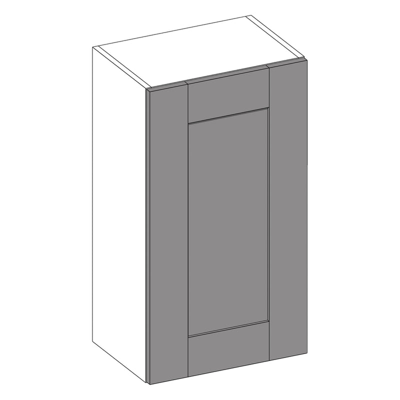 Wilton Oakgrain Azure Blue | Light Grey Tall Wall Cabinet | 500mm