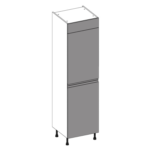 Jayline Supergloss White | Light Grey Tall 50/50 Fridge Freezer Housing | 600mm