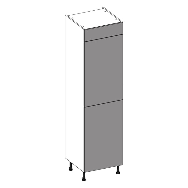 Firbeck Supergloss Cashmere | Light Grey Tall 50/50 Fridge Freezer Housing | 600mm