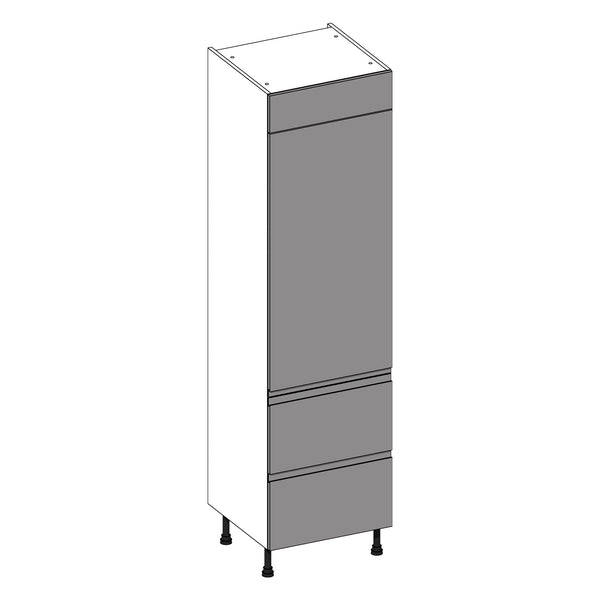 Jayline Supermatt Graphite | Urban Oak Tall Larder With Drawers | 600mm