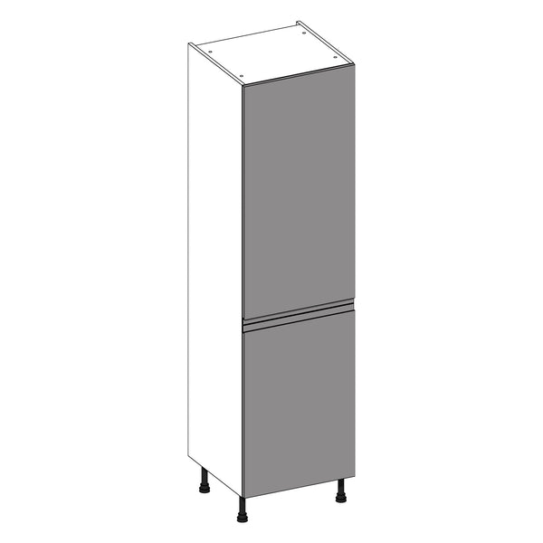 Jayline Supergloss White | Anthracite Tall Larder Cabinet | 600mm