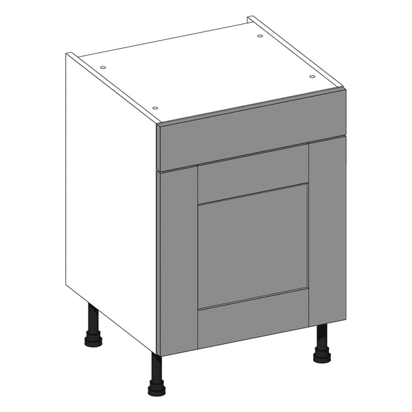 Wilton Oakgrain Azure Blue | Dust Grey Drawerline Base Cabinet | 600mm