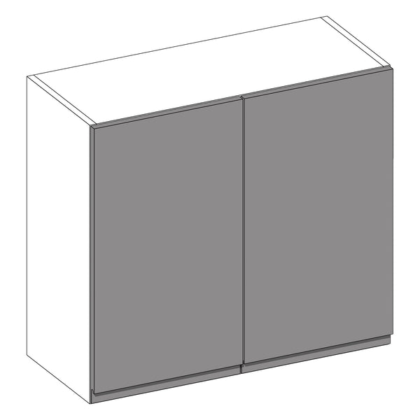 Jayline Supergloss Dust Grey | White Wall Cabinet | 800mm