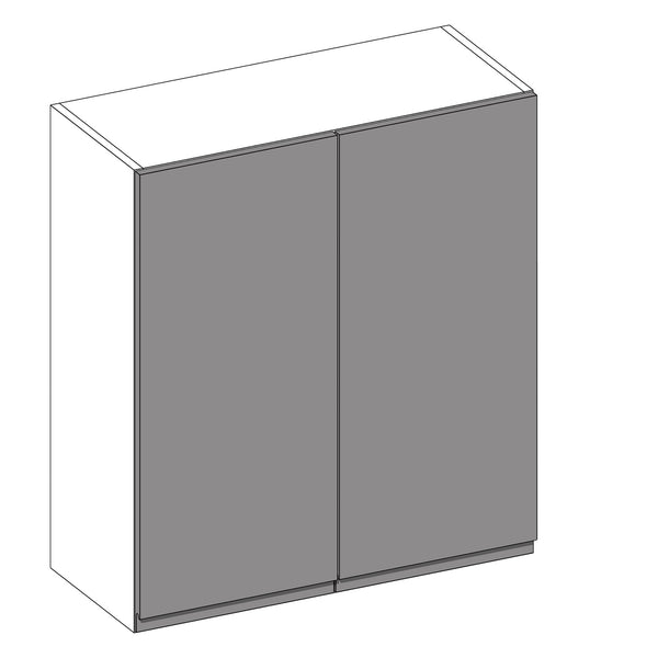 Jayline Supergloss Graphite | Light Grey Tall Wall Cabinet | 800mm