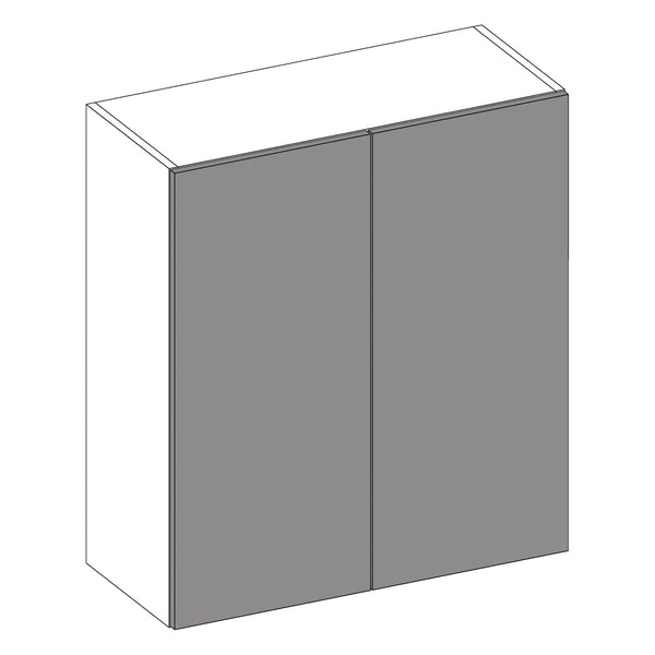 Firbeck Supergloss White | Light Grey Tall Wall Cabinet | 800mm