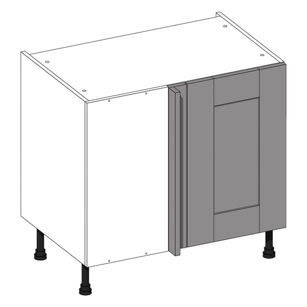 Wilton Oakgrain Dust Grey | Light Grey Blind Corner Base Cabinet (Left) | 900mm