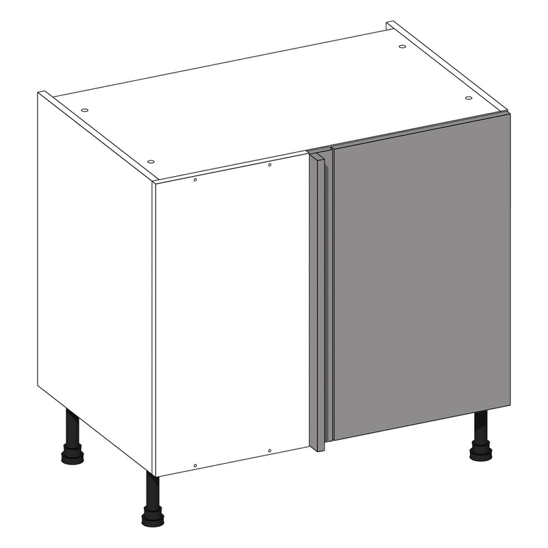 Firbeck Supermatt Dust Grey | Light Grey Blind Corner Base Cabinet (Left) | 900mm