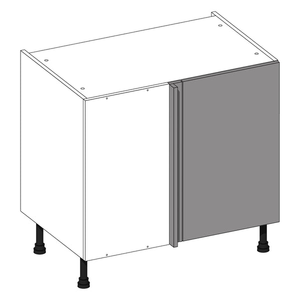 Firbeck Supergloss Cashmere | Light Grey Blind Corner Base Cabinet (Left) | 900mm