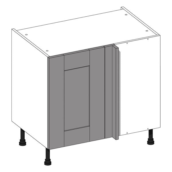Wilton Oakgrain Dust Grey | Anthracite Blind Corner Base Cabinet (Right) | 900mm