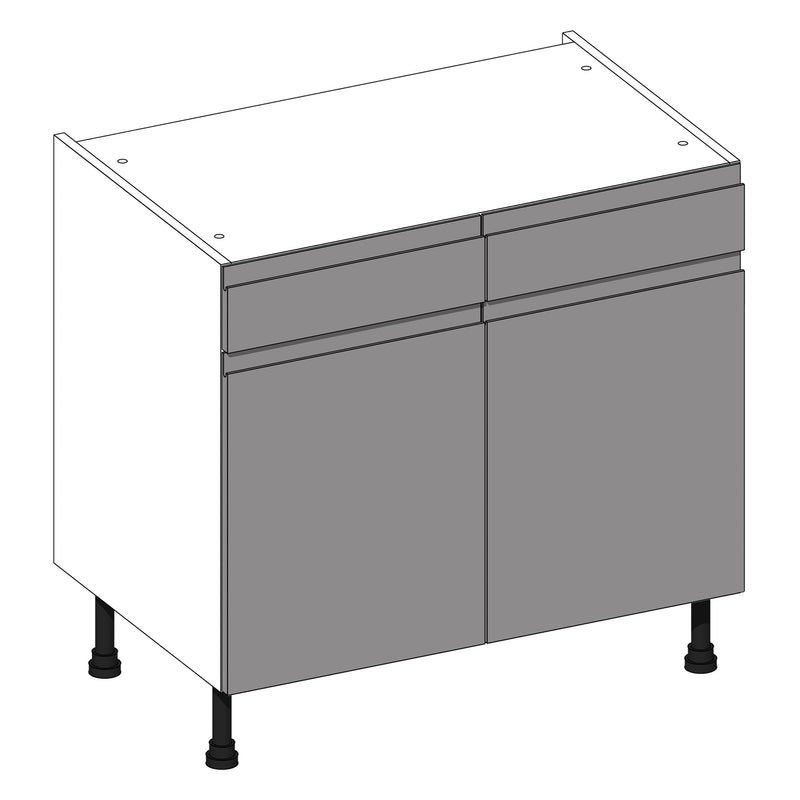 Jayline Supermatt Cashmere | Light Grey Drawerline Base Cabinet | 900mm