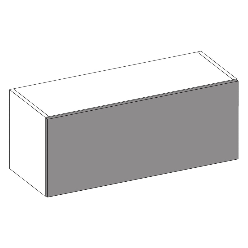 Firbeck Supergloss Light Grey | White Bridging Wall Cabinet | 900mm