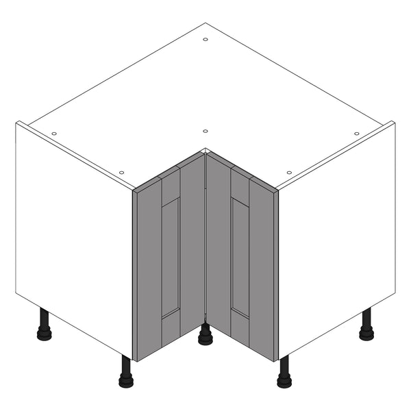 Wilton Oakgrain Dakkar | Anthracite L Shape Base Cabinet | 928mm